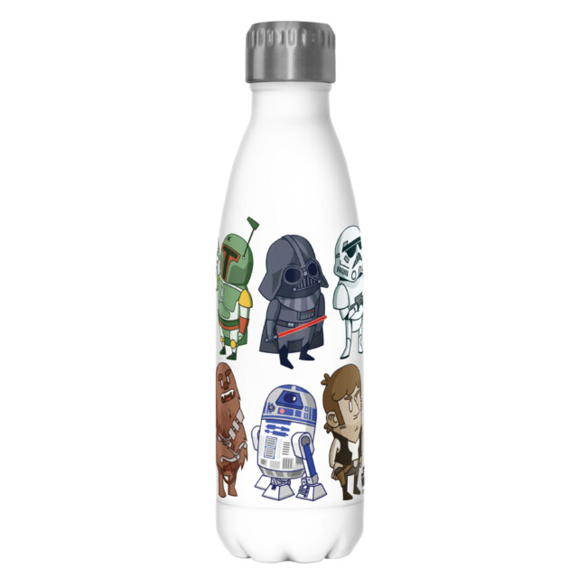 Star Wars Doodle Character Grid  Adult Stainless Steel Water Bottle