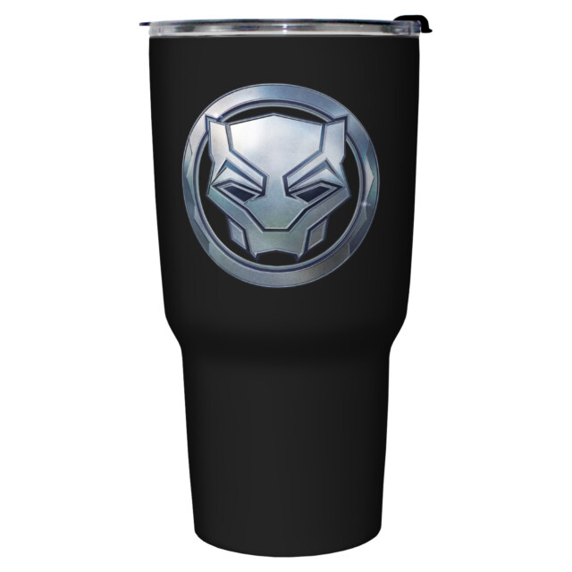 Marvel: Black Panther: Wakanda Forever Vibranium Panther Logo  Adult Stainless Steel Tumbler w/Lid