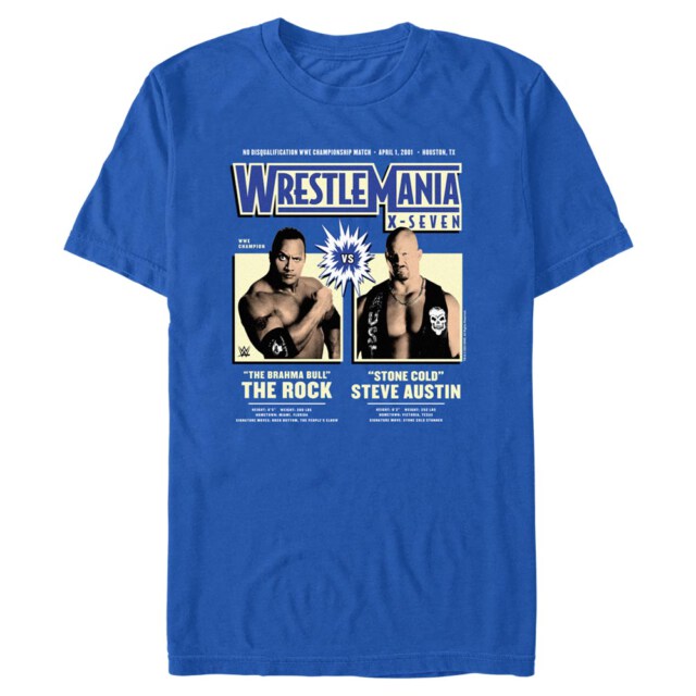 Men's Wrestlemania Rock & Steve Short Sleeve T-Shirt
