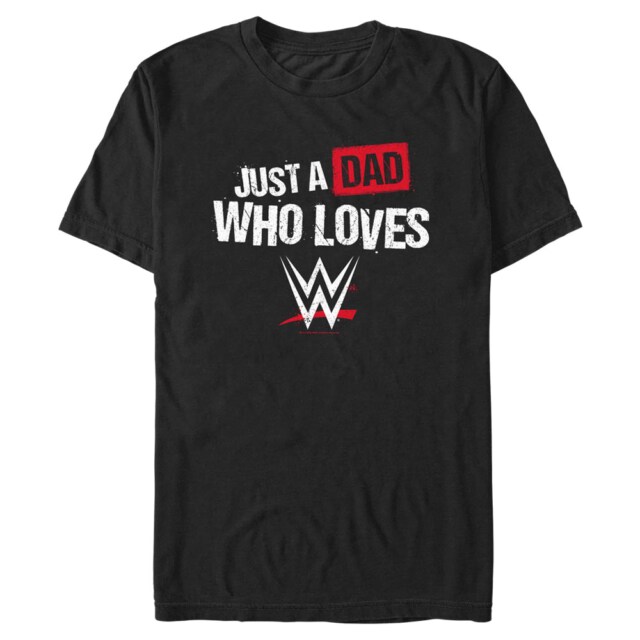 Men's JUST A DAD WHO LOVES WRESTLING Short Sleeve T-Shirt