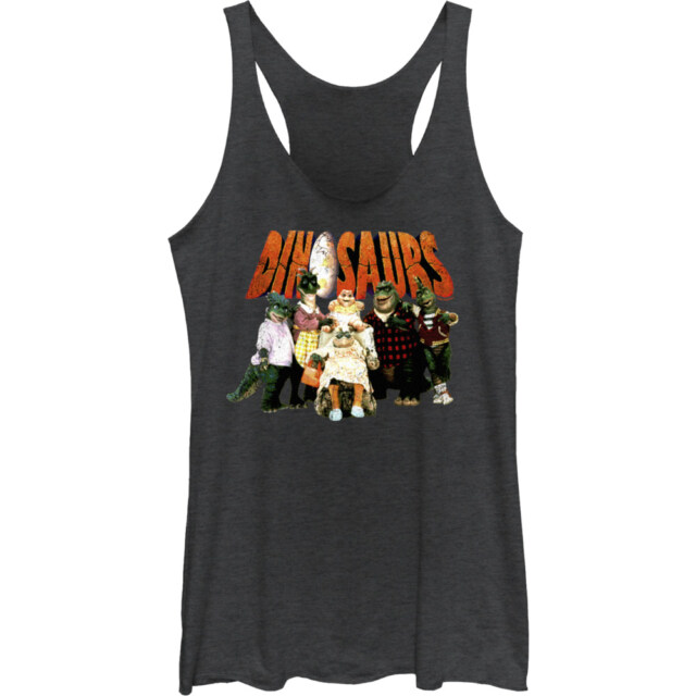 Junior's Dinosaurs Racerback Tank Top