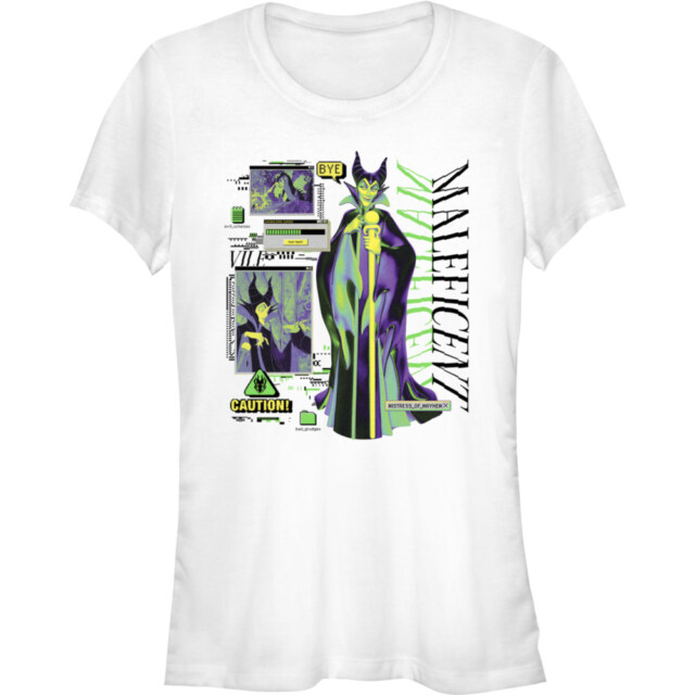 Junior's Maleficent Caution Short Sleeve T-Shirt