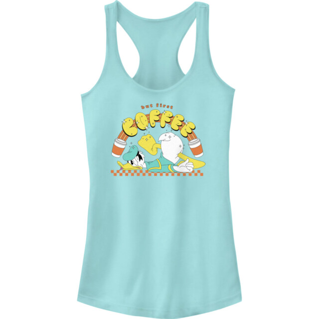 Junior's But First Coffee Racerback Tank Top
