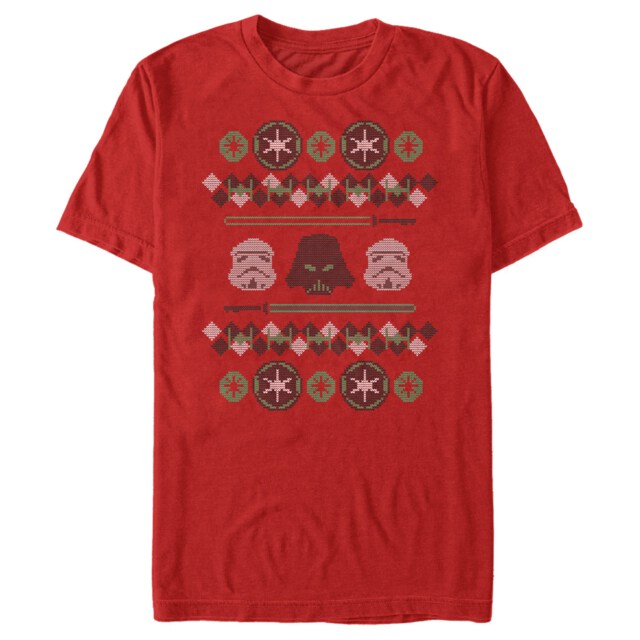 Men's Star Wars Ugly Christmas Darth Vader  Adult T-Shirt