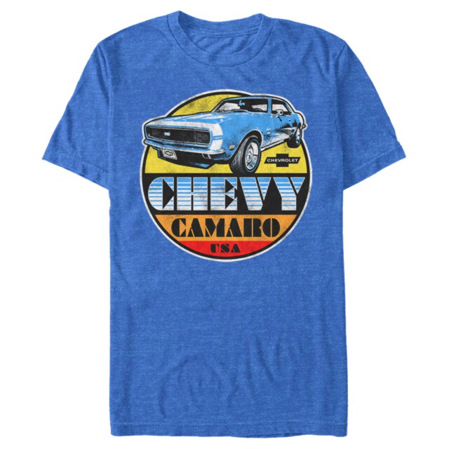 Men's General Motors Chevy Camaro SS Retro Cruising Circle  Adult T-Shirt