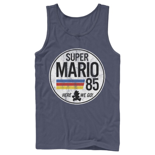 Men's Nintendo Super Mario Retro Rainbow Ring  Adult Tank Top