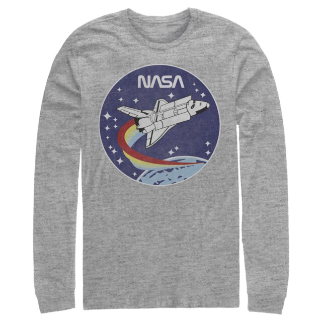 Men's NASA Space Rocket  Adult Long Sleeve Shirt