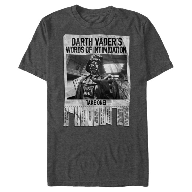 Men's Star Wars Darth Vader Words of Intimidation Adult T-Shirt
