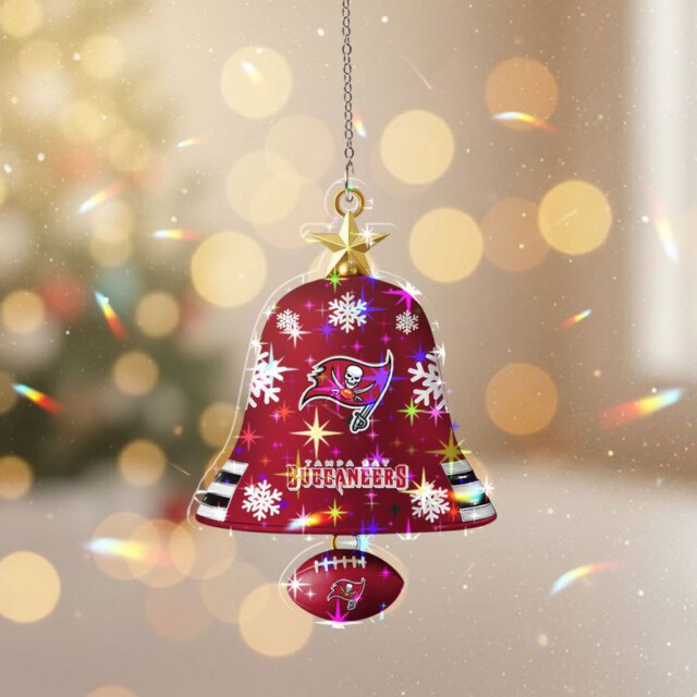 Stocktee Tampa Bay Buccaneers Pattern Christmas Custom Shape 1-side Printed Star Hologram Ornament NEW161928