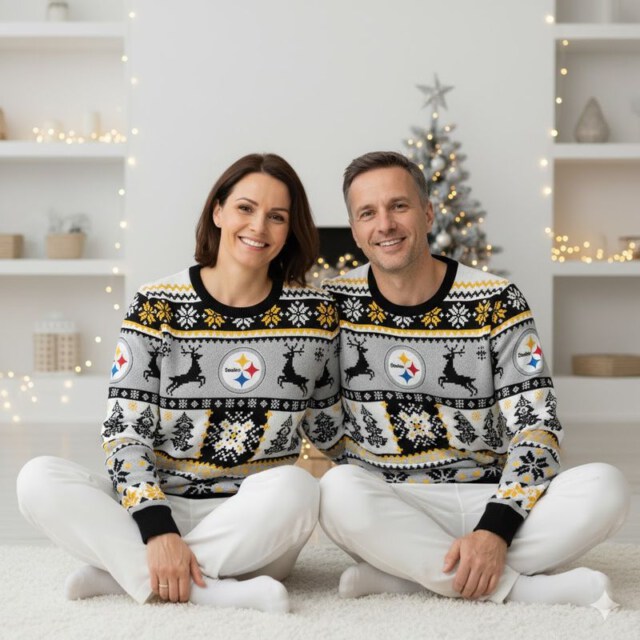 Stocktee Pittsburgh Steelers Christmas Limited Edition Ugly Sweater Lind NEW157702