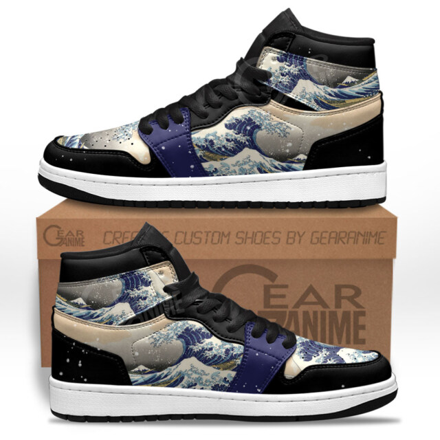 Kanagawa Great Wave Air Jordan 1 Sneakers Anime Custom