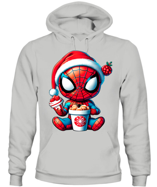 Christmas Spider-Man POD Print Hoodie – A Superhero Touch for the Holiday Season