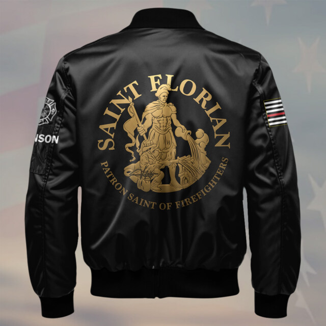 Custom Name Saint Florian #DQH0206 - AOP Bomber Jacket