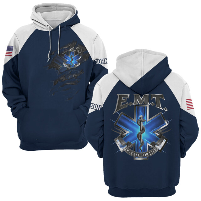 Custom Name On Call For Life EMT #DQH0212 - AOP Hoodie