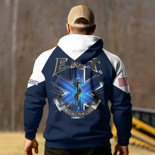 Custom Name On Call For Life EMT #DQH0212 - AOP Hoodie
