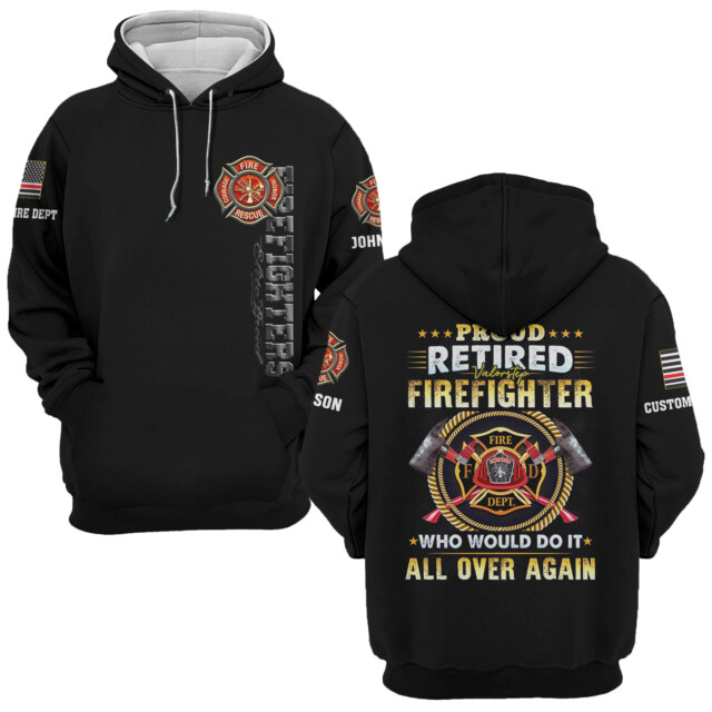 Custom Dept & Text Retired But Ready – I'd Do It All Again #DQH0081 - AOP Hoodie