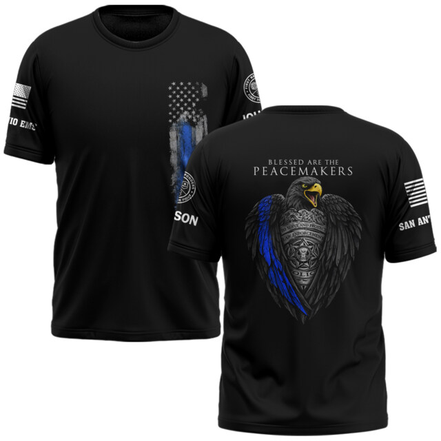 Custom Name & Department Blessed Are The Peacemakers #DQH0478 - AOP T-shirt