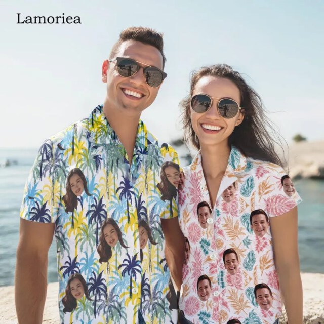 Custom Honeymoon Couple Family Vacation Holiday Matching Pajamas Shirts Unisex Beach Gift for Her Him