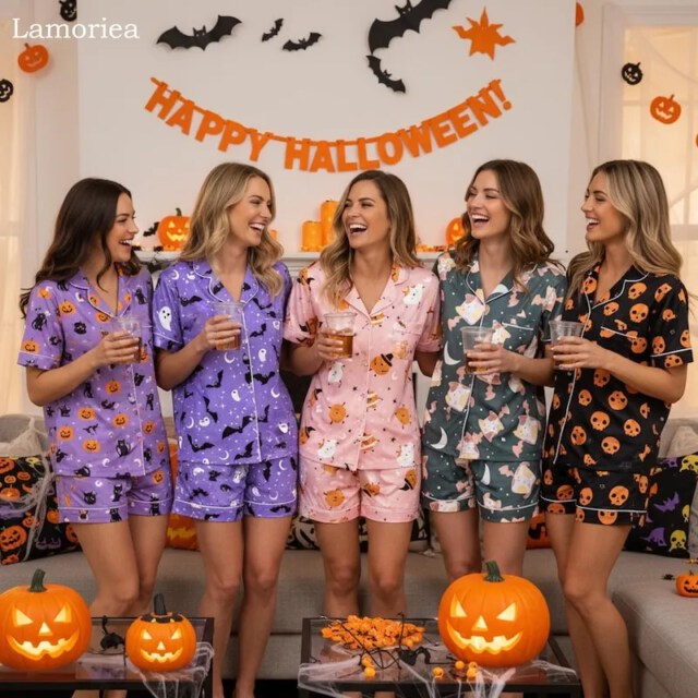 Personalized Halloween Womens Matching Pis Family Ghost Gift Pajamas Spooky Season