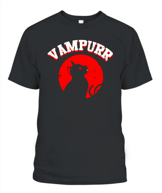 Vampurr Vampire Cute Black Cat Horror Kitten Shirt