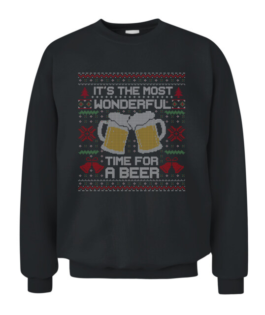 It's the Most Wonderful Time For a Beer Funny Ugly Christmas Sweater