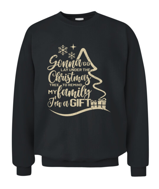 Gonna Go Lay Under The Christmas Tree Unisex Crewneck Sweatshirt 