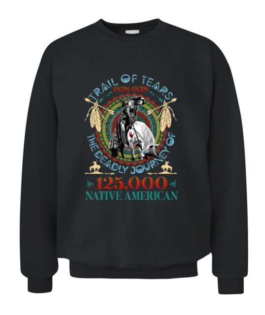 Trail Of Tears 1828-1838 The Deadly Journey Of 125 000 Native American Unisex Crewneck Sweatshirt