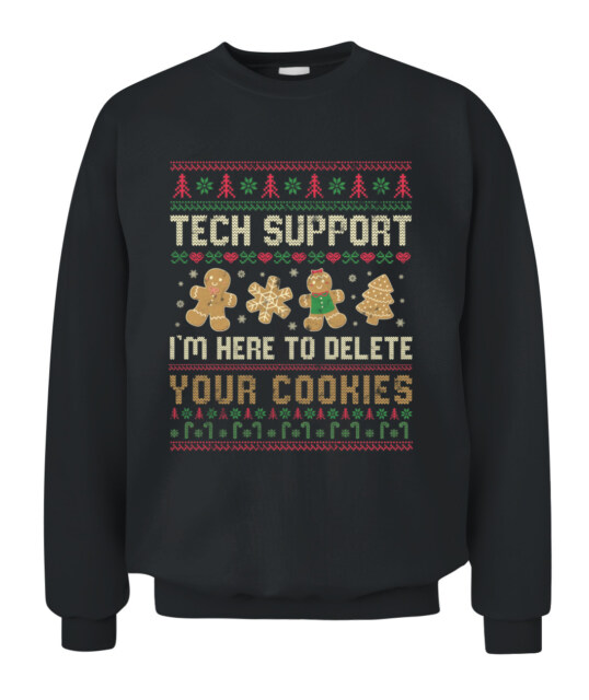 Funny Christmas Tech Support Shirt Computer Program Ugly Sweater  Crewneck Sweatshirt 