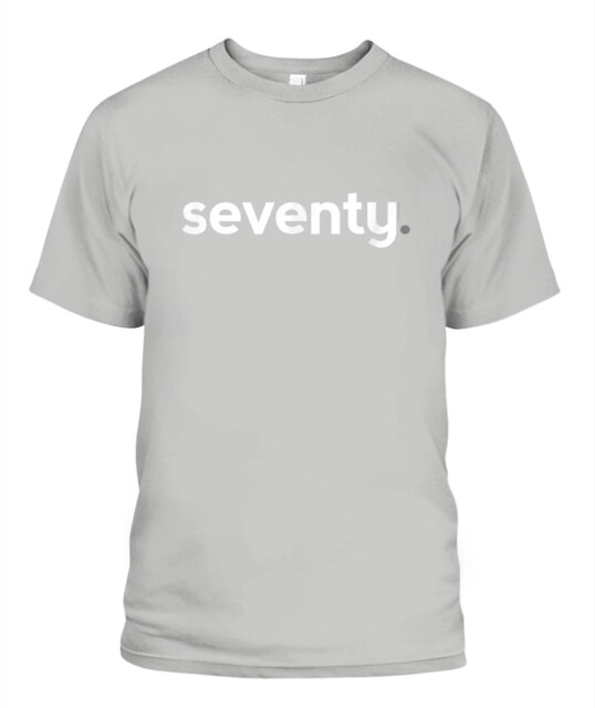 70th Birthday Gift Ideas for Him Men | Seventy Design Tee T-Shirt