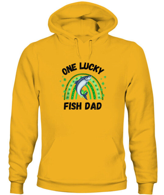 One Lucky Fish Dad Father Funny Irish St Patrick's Day Zip Hoodie
