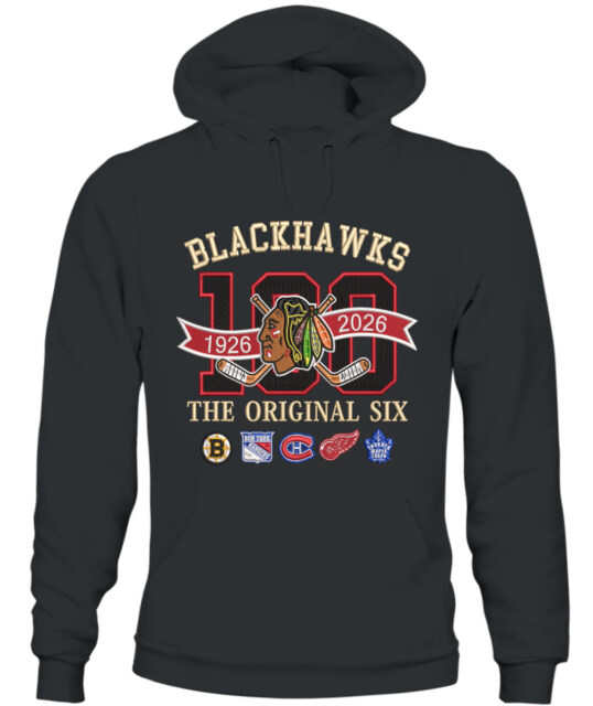 CHICAGO BLACKHAWKS - 100th Anniversary Original Six Premium Embroidered (Centennial Edition)