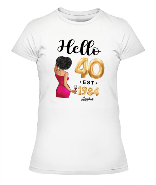 40th Birthday Shirts, Custom Birthday Shirts, Turning 40 Shirt, Gifts For Women Turning 40, 40 And Fabulous Shirt, 1984 Shirt, 40th Birthday Shirts For Her