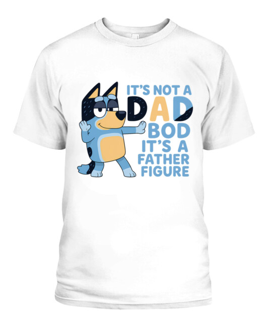 Father-Figure Bod Cartoon Dog Tee & Hoodie Collection — Funny Dad Gift