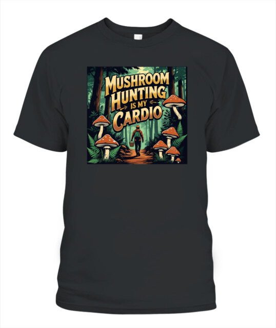 Only Here for the Morels Shirt – Funny Mushroom Foraging Tee – Retro Hippie Nature Lover Gift