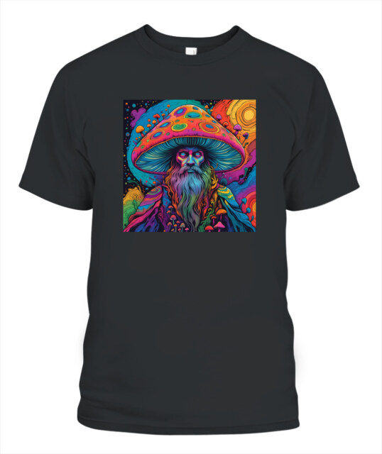 Mushroom Overlord Psychedelic T-Shirt – Trippy Fungi Graphic Tee for Festival Lovers & Shroom Fans