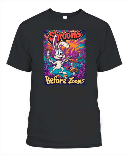 Shrooms Before Zooms Retro Psychedelic Cartoon T-Shirt