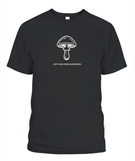 Just One More Mushroom Minimalist Shirt – Line Art Mushroom T-Shirt for Nature Lovers