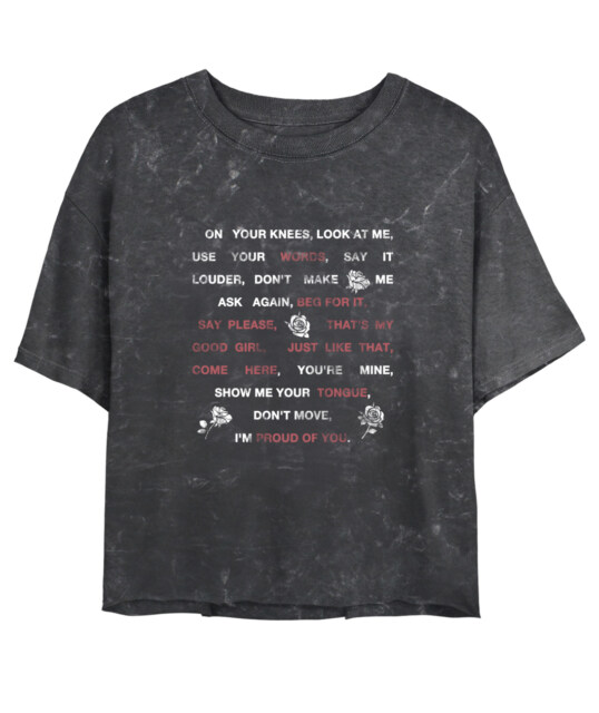 Good Girl Wash Cropped T-Shirt - Black