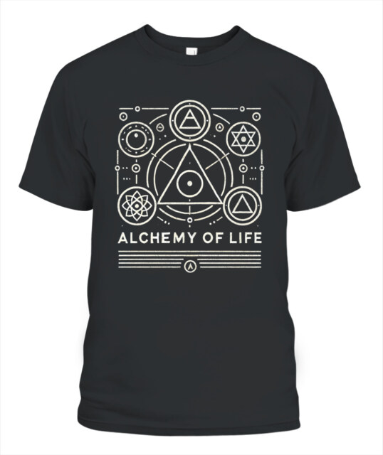 "Alchemy of Life Graphic" Tee - Mystical and Inspirational T-Shirt for Dreamers and Free Spirits