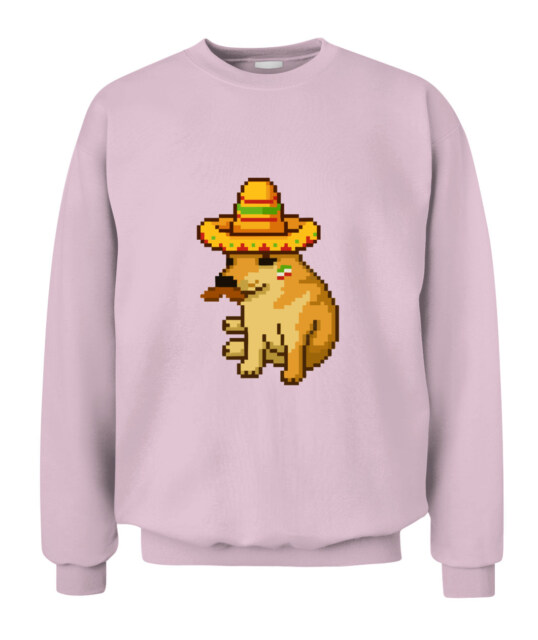 POD Sweatshirt with Playful Cheems Print – Fun and Unique Style