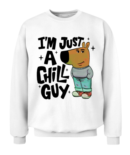POD SWEATSHIRT WITH CHILL GUY PRINT – COMFORT AND STYLE IN PERFECT HARMONY