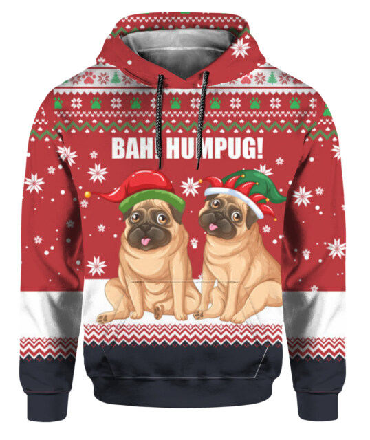 Pug in Christmas Outfit Hoodie POD