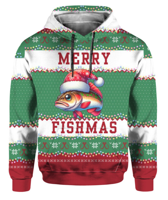 Christmas-Themed Hoodie – Cozy Up with a Festive Fish Design