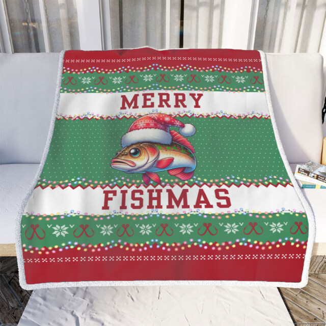 Blanket POD - A Unique Christmas Gift Featuring a Christmas Fish Design