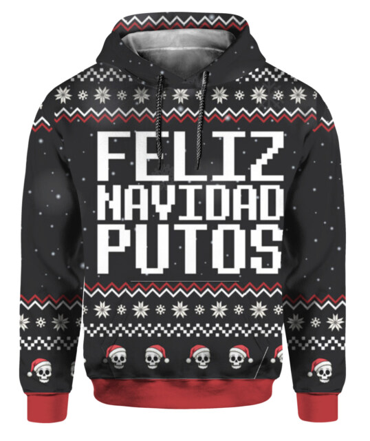 "Christmas Skull" Hoodie – Bold, Edgy, and Full of Holiday Spirit