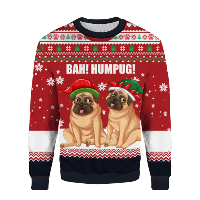 Ugly Sweater POD - Pug in Christmas Outfit