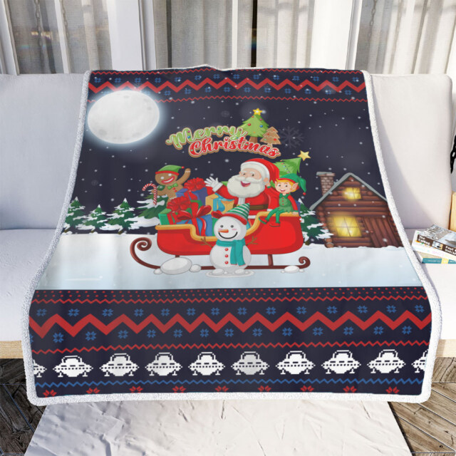 Santa Claus Gift Delivery Blanket POD – The Perfect Holiday Gift Blanket!
