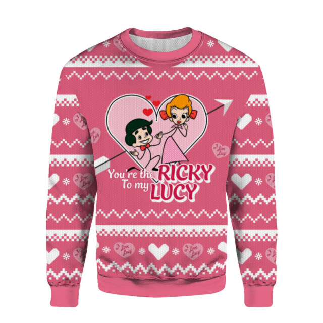 Love Lucy Ugly Sweater – Celebrate Valentine’s Day with Style and Nostalgia