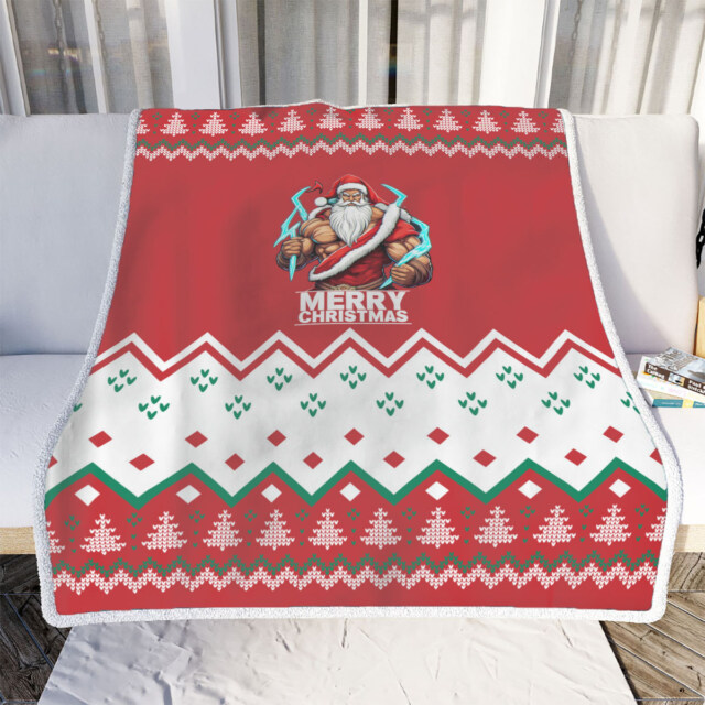 Blanket POD - A Unique Christmas Gift Featuring Santa Claus Zeus Design