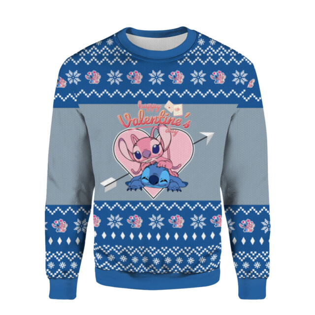 Stitch Valentine’s Ugly Sweater – A Sweet and Playful Way to Celebrate Love